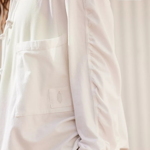 Free People Hot Shot Hoodie White Medium nwot - Picture 6 of 11